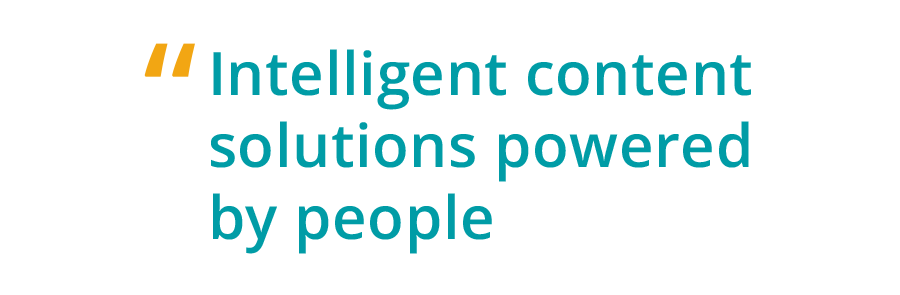 Intelligent content solutions powered by people